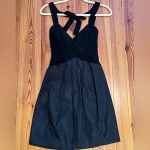 BCBGMaxAzria Bubble Knit Lattice Weave Halter Cocktail Prom Dress Sz 4